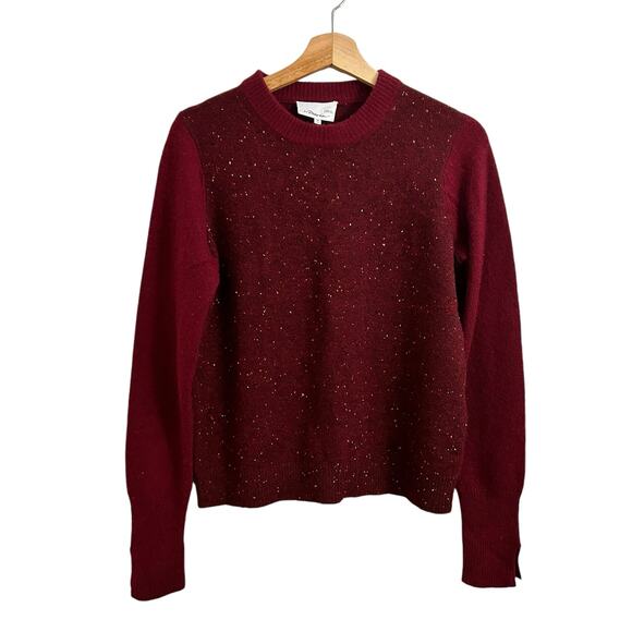 3.1 Phillip Lim 100% Cashmere Burgundy Red Crew Neck Sweater Size M - Picture 1 of 7